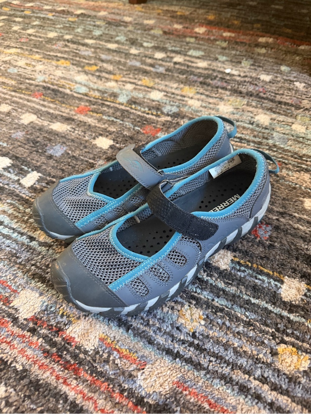 Merrell Women’s Gray and Blue Mesh Water Mary Jane